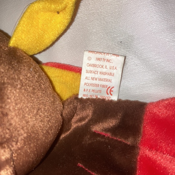 Lot of 3 Beanie Babies Gobbles Hippity Peace Bear No Tags - Picture 4 of 13